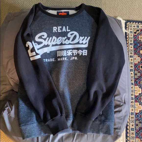 Blue and black SuperDry sweatshirt - Picture 8 of 8